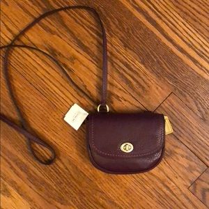 Coach Burgundy Park Leather Mini Crossbody NWT